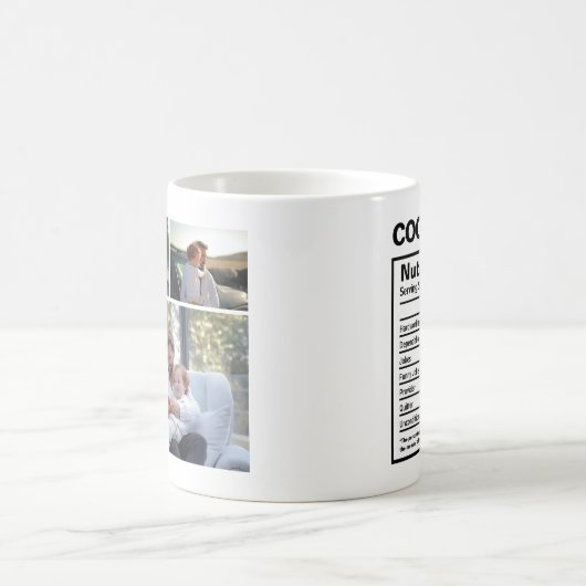 クールパパ父の日おもしろい栄養事実 コーヒーマグカップ (中央)