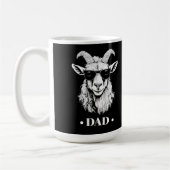 クールパパB&W ID1062のG.O.A.T.ポートレート コーヒーマグカップ (左)