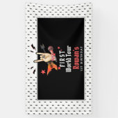 クールパンクロックスターのファーストバースデー 横断幕 (縦)