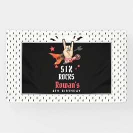 クールパンク ロックスター 誕生日 バナー すべての年齢 横断幕