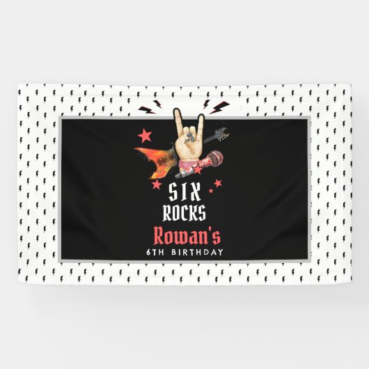 クールパンク ロックスター 誕生日 バナー すべての年齢 横断幕 (横)