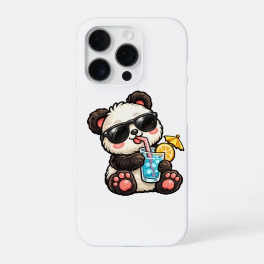 クールパンダドリンク iPhoneケース (裏面)