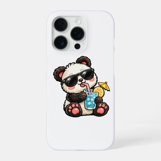 クールパンダドリンク iPhoneケース (裏面)