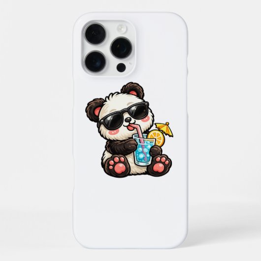 クールパンダドリンク iPhoneケース (裏面)