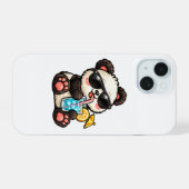 クールパンダドリンク iPhone 15ケース (裏面横)