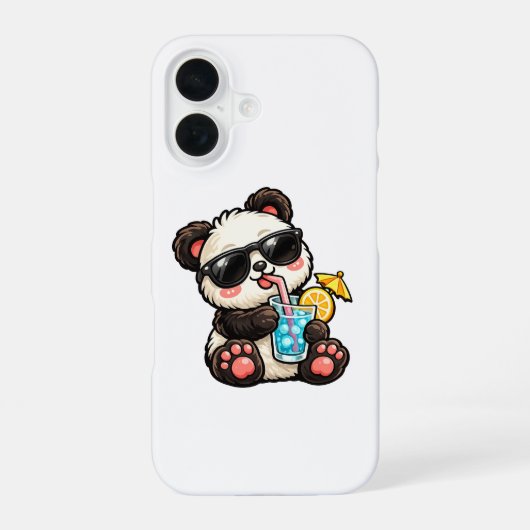 クールパンダドリンク iPhone 16ケース (裏面)