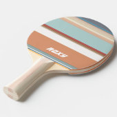 クールパーソナライズされたストライプカラフルモダン 卓球ラケット (正面アングル)