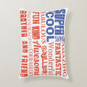 クールパーソナライズされたタイポグラフィサブウェイアートUSA国旗 アクセントクッション (正面(垂直))