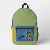 クールパーソナライズされた亀 プリントバックパック (正面)