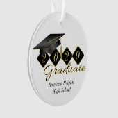 クールパーソナライズされた卒業 オーナメント (正面)
