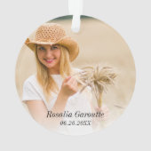 クールパーソナライズされた卒業 オーナメント (裏面)