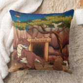 クールパーソナライズされた恐竜ジュラ紀の動物茶色 クッション (ブランケット)