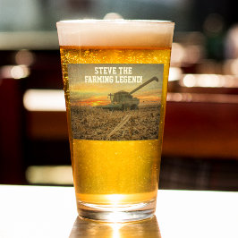 クールパーソナライズされた農業レジェンドコンバインコーン タンブラーグラス