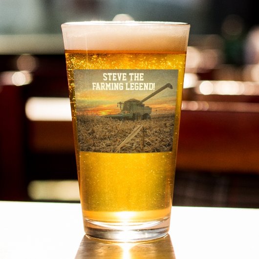 クールパーソナライズされた農業レジェンドコンバインコーン タンブラーグラス