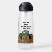 クールパーソナライズされた農業レジェンドトラクター機器 ウォーターボトル (背面)