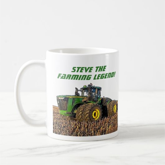 クールパーソナライズされた農業レジェンドトラクター機器 コーヒーマグカップ (左)