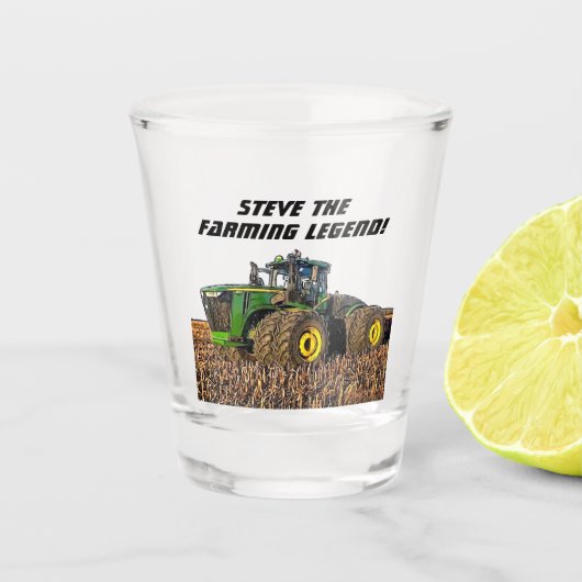 クールパーソナライズされた農業レジェンドトラクター機器 ショットグラス (正面)