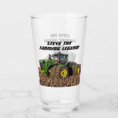 クールパーソナライズされた農業レジェンドトラクター機器 タンブラーグラス (正面)