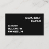 クールパーソナルトレーナージムフィットネス名刺 名刺 (裏面)