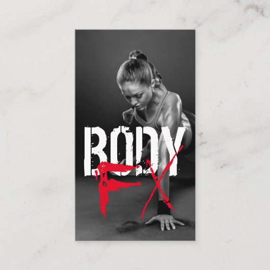 クールパーソナルトレーナージムフィットネス名刺 名刺 (正面)