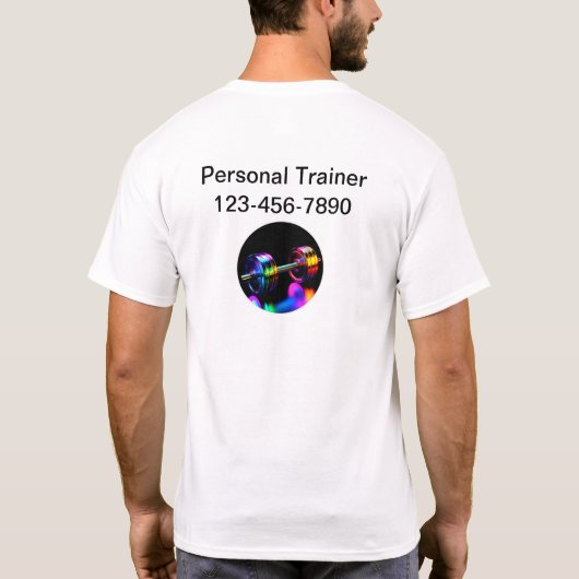 クールパーソナルトレーナーロゴのワークシャツ Tシャツ (裏面)