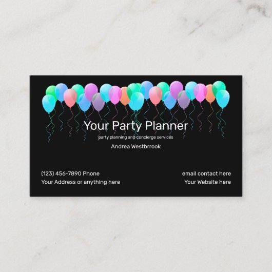 クールパーティー計画サービス 名刺 (正面)