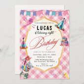 クールパーティー誕生日招待状 招待状 (正面/裏面)