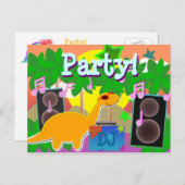 クールパーティーDJ恐竜はがき ポストカード (正面/裏面)