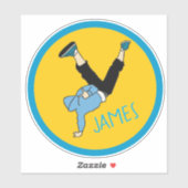 クールヒップホップダンサー少年の名前 シール (シート)