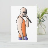 クールヒップホップハゲ男のマイク付き歌手 招待状 (スタンド正面)