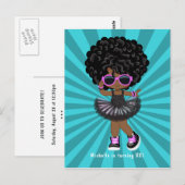 クールヒップホップラップトゥトゥガールバースデーパーティー ポストカード (正面/裏面)