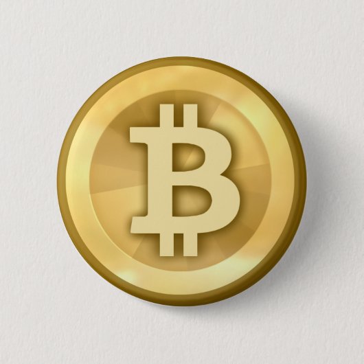 クールビットコインボタン 缶バッジ (正面)