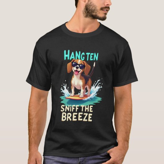 クールビーグルサーフィンワン 1 Tシャツ (正面)