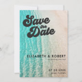 クールビーチはっきりしたの目的地の結婚式の沿岸 セーブザデート (正面)