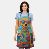 クールビーチ犬 エプロン (着用した状態)