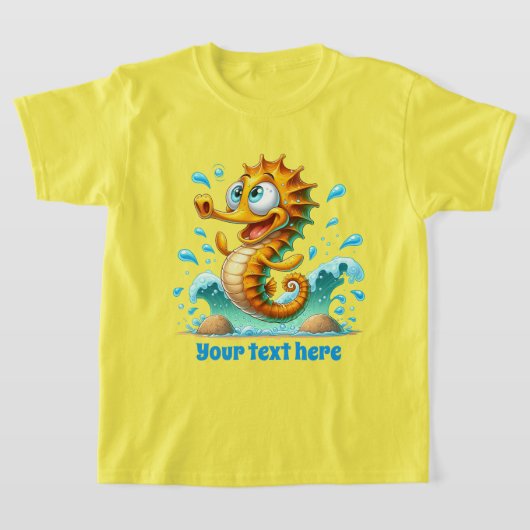 クールビーチ追加文字ユニセックスseahorse tシャツ (レイダウン)