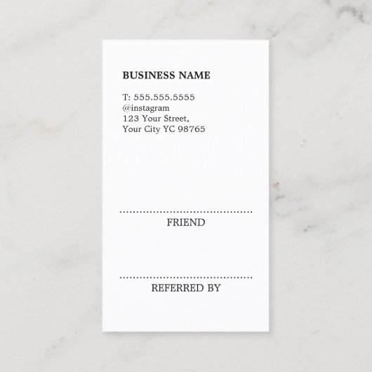 クールピエレガントックレッドはっきりした美しいサロン 紹介カード (裏面)