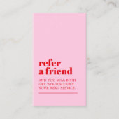 クールピエレガントックレッドはっきりした美しいサロン 紹介カード (正面)