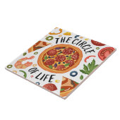 クールピザ愛好家のグラフィックとワードアートセラミックti タイル (側面)