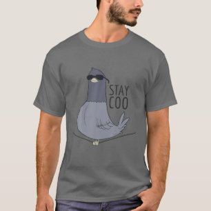 クールピジョンバードステイコーおもしろい野鳥観察 Tシャツ