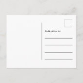 クールピンクのネオンのサイン新しいホーム発表 案内ポストカード (裏面)