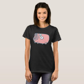 クールピンクエイリアンモンスターカバー Tシャツ (正面フル)