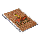 クールピーストラックに乗るキリン ノートブック (右側)