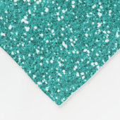 クールファッションガールターコイズグリッターパーソナライズされた フリースブランケット (角)