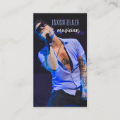 クールファンキーミュージシャン&ソングライター写真の追加 名刺 (正面)