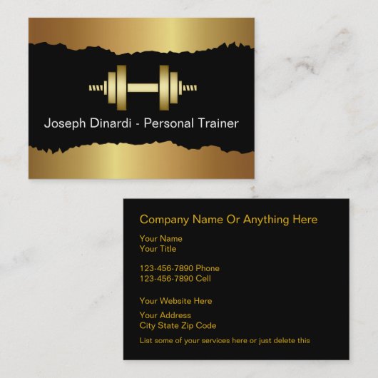 クールフィットネストレーモダンナー名刺 名刺 (正面/裏面)