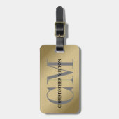 クールフェイクはっきりした銅 ラゲッジタグ (正面縦)