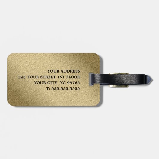 クールフェイクはっきりした銅 ラゲッジタグ (裏面横)