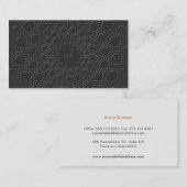 クールフェイクエンボスブラック名刺 名刺 (正面/裏面)