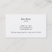 クールフェイクバラ金ストライプの箔モダン木材 名刺 (裏面)